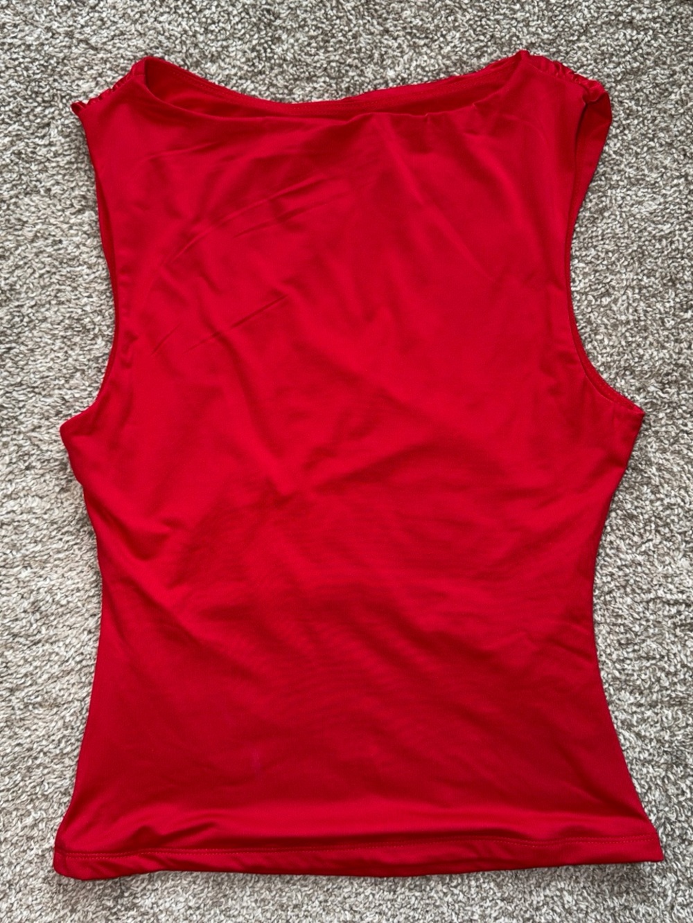 Princess Polly Red Ruched Side Tank Top - Picture 4 of 4